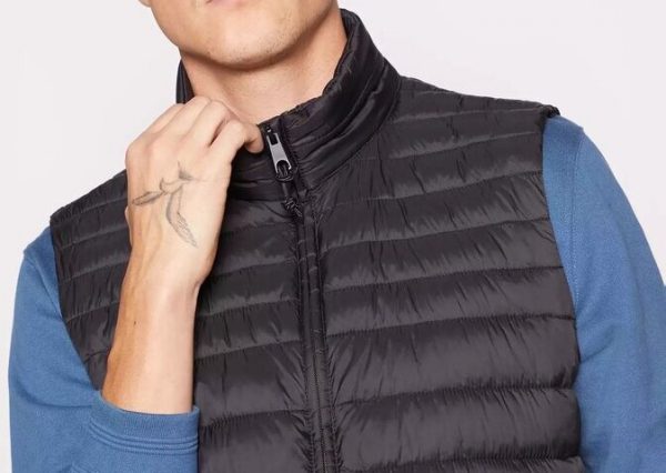 black bubble vest mens