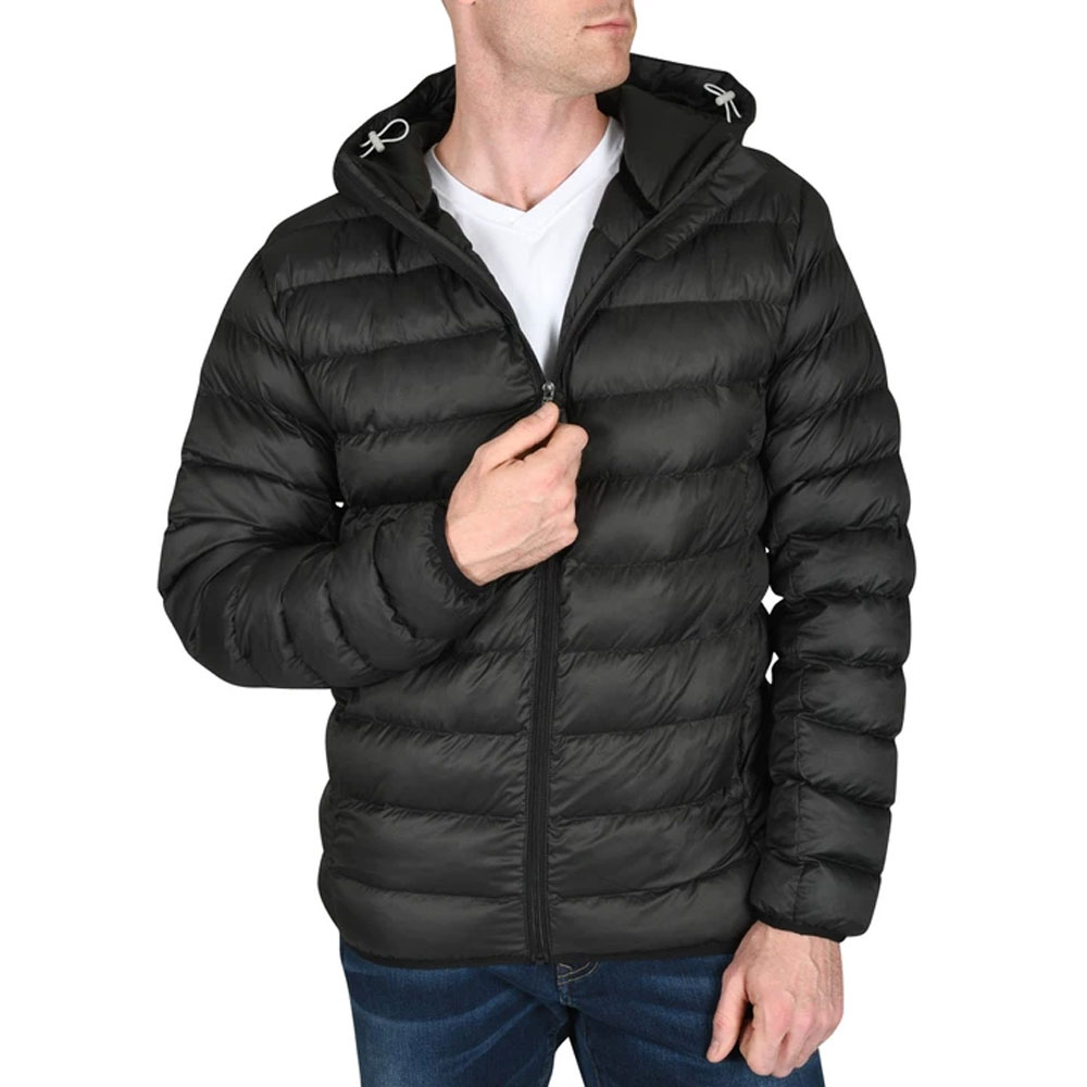 MEDIUM-WEIGHT PUFFER JACKETS FOR TALL MEN IN BLACK - JABRO Industries